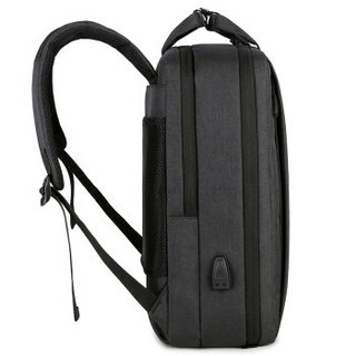 英制BRINCH双肩包电脑包手提气垫加厚苹果小米联想戴尔华硕惠普华为BW-268游戏笔记本背包14-15.6英寸黑色