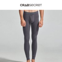 螃蟹秘密秋裤男士秋衣秋裤男保暖裤修身中腰恒温打底裤秋冬纯棉单件薄款秋裤线裤2019秋季新品 锂深灰 M