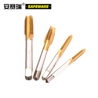 安赛瑞 直槽机用丝锥 镀钛全磨制高速钢机用丝锥 机用丝攻 M3×0.5mm（5支装） 22379