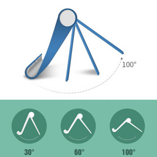 梵帝西诺 桌面手机支架 懒人ipad平板支撑支架 网红直播手机座 折叠便携多功能调节夹子 通用苹果华为等 蓝色