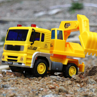 文艺（WENYI）男孩玩具儿童玩具惯性车1:20惯性工程车挖掘机W510C