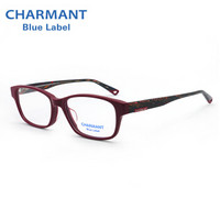 CHARMANT/夏蒙眼镜框男女士板材镜框钛合金商务轻巧镜架近视眼镜框CH19907D-RE-54mm