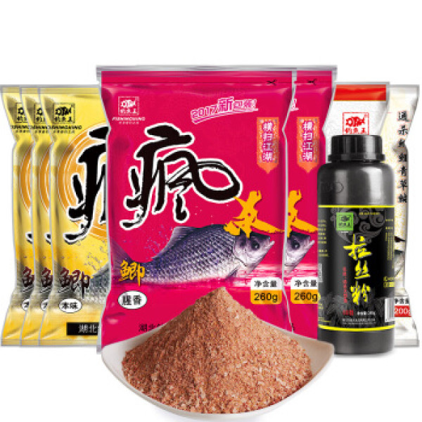 商品钓鱼王鱼饵野钓秋季鲫鱼饵料配方套餐套装黑坑疯钓鲫浓腥鱼料鱼食