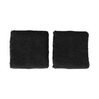 D&M 日本原装进口吸湿擦汗毛巾护腕保暖篮球网球护手腕 240黑色2只装