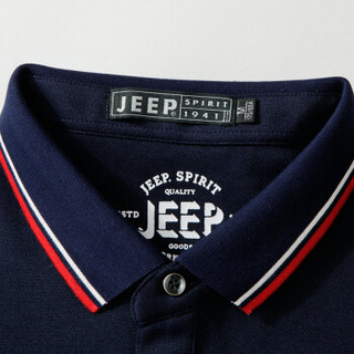 吉普 JEEP 2019秋冬季新款男士休闲商务套头翻领POLO衫中青年时尚长袖打底衫上衣男 PA9997 灰色 XL