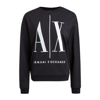 ARMANI EXCHANGE 阿玛尼奢侈品19秋冬新款女士针织休闲上衣 8NYM02-YJ68Z BLACK-1200 S