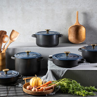 佳佰 1.7L2人砂锅-窑变蓝 天然陶瓷煲汤锅 煲粥养生汤煲 明火炖锅