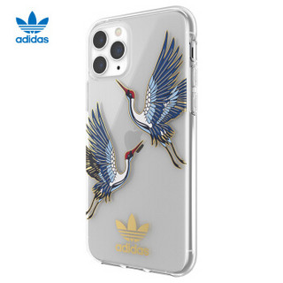 adidas（阿迪达斯）苹果新品iPhone11 Pro Max 6.5英寸 时尚防摔防滑手机壳保护套 纪念版-仙鹤透明