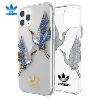 adidas（阿迪达斯）苹果新品iPhone11 Pro Max 6.5英寸 时尚防摔防滑手机壳保护套 纪念版-仙鹤透明