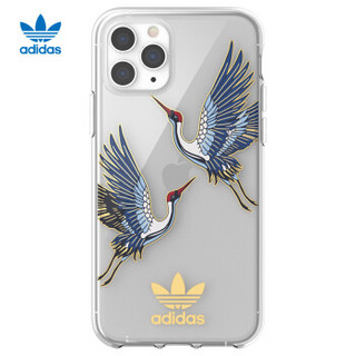 adidas（阿迪达斯）苹果新品iPhone11 Pro Max 6.5英寸 时尚防摔防滑手机壳保护套 纪念版-仙鹤透明