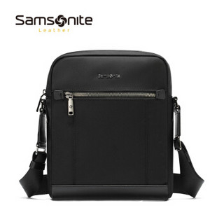 Samsonite/新秀丽男包单肩包斜挎包竖式背包男士挎包休闲小包 黑色 TO6*09004