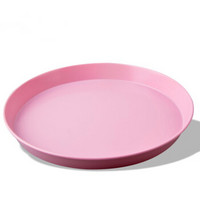 阳晨披萨盘 烘焙工具10寸圆形矮披萨盘 烤箱用不粘多功能烤盘樱花粉色YC6173