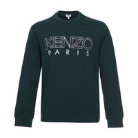 KENZO 高田贤三 男士松绿色LOGO图案棉质圆领卫衣运动衫 F86 5SW000 4MD 53 S码