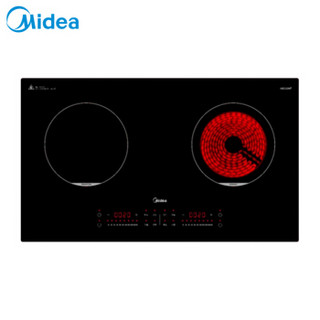 美的（Midea）电磁炉 嵌入式电磁炉家用大功率双灶台电池炉灶3500W 触控操作 C2-IHH3502 电磁灶+电陶灶