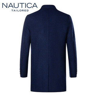 诺帝卡 NAUTICA 2019秋冬新款商务休闲纯色翻领毛呢外套NDY96500 藏蓝 52