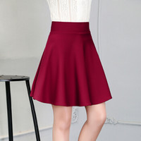 AUDDE 2019秋冬季新款女装新品半身裙女高腰大码a字蓬蓬裙 AAAWHMM07 酒红加厚 XXXL