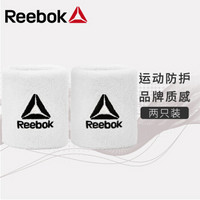 锐步(Reebok) 护腕 透气男女运动羽毛球毛巾护手腕 吸汗擦汗健身护腕短款 RASB-11020WH 白色