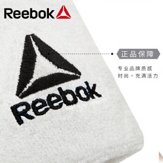 锐步(Reebok) 护腕 透气男女运动羽毛球毛巾护手腕 吸汗擦汗健身护腕短款 RASB-11020WH 白色