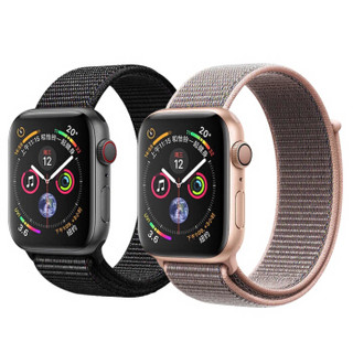 瓦力 苹果手表表带 iwatch表带 apple watch5/4/3/2/1代通用魔术贴尼龙回环表带-42/44mm粉砂