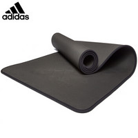 阿迪达斯（adidas）瑜伽垫 5mm男女初学者POE材质运动垫子加长防滑平板支撑健身垫 黑色ADYG-19000BK