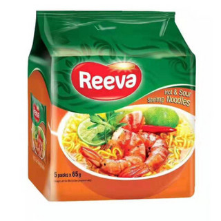 越南进口 阮婆婆（Reeva) 方便面速食面 酸辣虾味泡面 325g（65g*5包入）