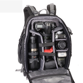 吉尼佛（jenova）61117相机包拉杆双肩摄影包 专业单反包 可拆卸多功能户外数码包 黑色