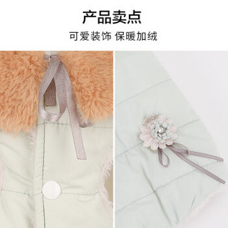 华元宠具（hoopet）猫咪衣服英短美短布偶小幼猫两脚装宠物棉服绿色XL