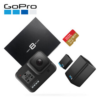 GoPro HERO8 Black运动相机 4K水下潜水vlog摄像机礼盒（内含双充+内存卡）