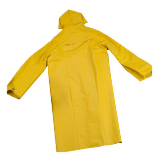 代尔塔/DELTAPLUS 407005 双面PVC涂层涤纶风衣版连体雨衣 黄色 S 1件 企业专享