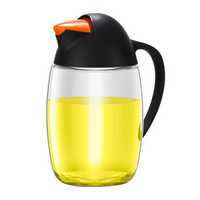 诺派（NUOPAI）企鹅自动开合油壶 620ml灰色  装酱油醋油瓶 刻度玻璃防漏家用厨房油罐 透明厨房用品 C6462