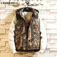 鳄鱼恤（CROCODILE）马甲 男士2019秋冬时尚潮流青春休闲修身马甲 A076-606 绿色 2XL