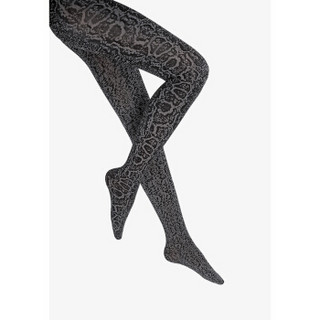 Wolford/沃尔福特女Blotched Snake新品斑点蛇紧身连裤袜 14751 8830黑白色 XS