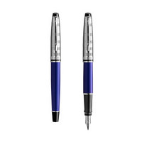 威迪文（WATERMAN）EXPERT系列 时尚海洋蓝白夹钢笔/墨水笔