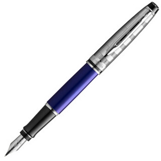 威迪文（WATERMAN）EXPERT系列 时尚海洋蓝白夹钢笔/墨水笔