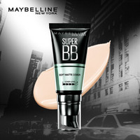 美宝莲 (MAYBELLINE )巨遮瑕柔雾新颜霜 30ML 自然色（按压喷头 BB霜 保湿润泽 油皮亲妈 雾感无暇）