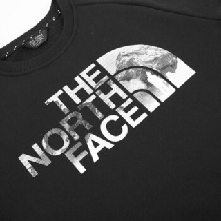 北面 The North Face  19秋冬新品舒适保暖户外休闲针织圆领卫衣 3VUB/ JK3 黑色 XXL