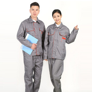 谋福CNMF劳保劳动帆布电焊工装工作服套装衣服男士耐磨厂服建筑工服（灰色套装M码）188