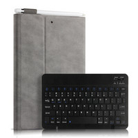 酷乐锋 新ipad10.2英寸平板无线蓝牙键盘保护套 磁吸皮套/折叠皮套10.2英寸保护壳外接电脑全包套装-灰色