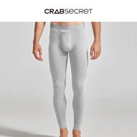 螃蟹秘密秋裤男士秋衣秋裤男保暖裤修身中腰恒温打底裤秋冬纯棉单件薄款秋裤线裤2019秋季新品 锂浅灰 XXL