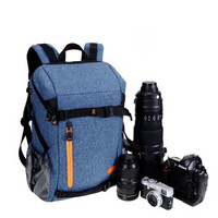 吉尼佛（jenova）51107相机包尼康D810 佳能5D3专业数码摄影包 双肩背包 蓝色