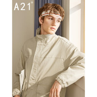 以纯线上品牌A21秋冬新款2019男装时尚风衣外套 纯色立领工装风潮男休闲上衣 R494114046 卡其 175/88A/L