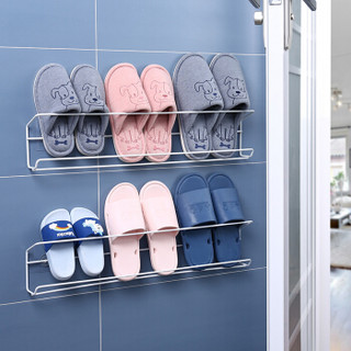 护家 卫生间置物架壁挂式拖鞋架免打孔收纳鞋架鞋子整理架