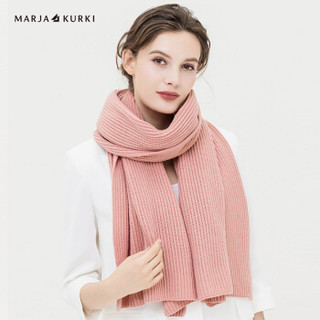 玛丽亚.古琦（玛丽亚古琦 MARJA KURKI）羊毛围巾 时尚简约纯色保暖百搭羊毛针织围巾女 礼盒装 似水流年 1GG555610 粉