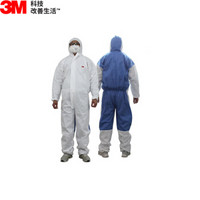 3M 4535 白色带帽连体防护服透气背部L 1件 白色 L（25件起购）