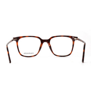 Calvin Klein 凯文克莱 中性款玳瑁色镜框玳瑁色镜腿板材全框光学眼镜架眼镜框 CK19530 240 53MM