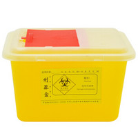 兰诗（LAUTEE）LQH-1001 利器盒 医院诊所药店实验室用锐器盒 黄色长方形垃圾桶 方形3L-10个装