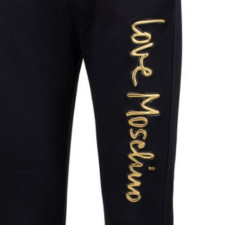 LOVE MOSCHINO 莫斯奇诺 深蓝色logo标长裤 M 1 087 30 M 3875 Y98 L 男款