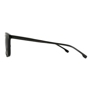 HUGO BOSS 雨果博斯 男款黑色镜框灰色镜腿茶色镜片眼镜太阳镜 1046/S 807IR 56MM