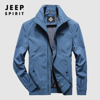 吉普JEEP 夹克男2019年秋冬新品休闲立领男士上衣男装外套男WGQ7918 蓝色 M