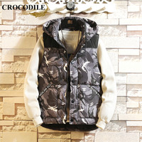 鳄鱼恤（CROCODILE）马甲 男士2019秋冬时尚潮流青春休闲修身马甲 A076-606 灰色 3XL